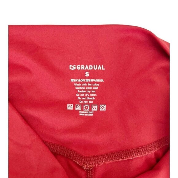 G Gradual Women's Sz S Orange High Waisted Yoga Pants Loose Leggings Joggers - Picture 5 of 8